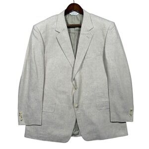 Gerald Austin Silk Blazer Mens 48L Tan New 100% Silk 2-Button Sport Coat